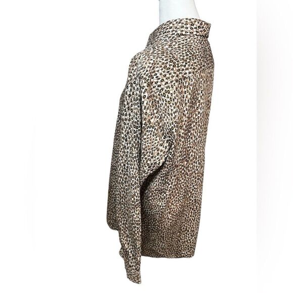 Ted Baker London Dunston Button Up Shirt Men Long Sleeve Tan Pattern Print 4 - Picture 8 of 15